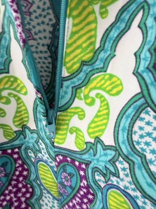 Vintage Hukilau Fashions Authentic Hawaiian Maxi Dress Size M
Teal Purpl Paisley - Picture 12 of 13